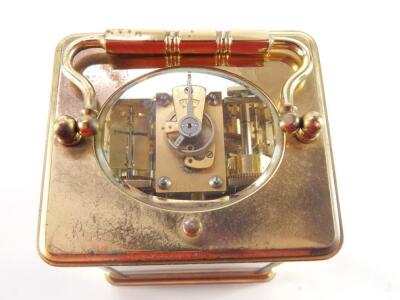 A French brass repeater carriage clock - 2