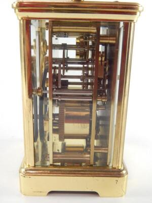 A French brass repeater carriage clock - 3