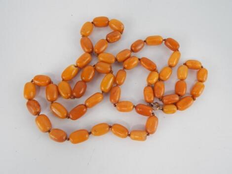 A string of amber beads