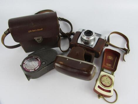 A Zeiss Ikon Contessa camera with a Tessor 2.8/50 lens