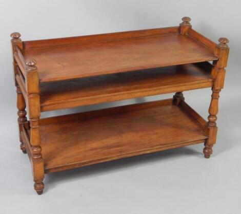 A Victorian mahogany three tier buffet