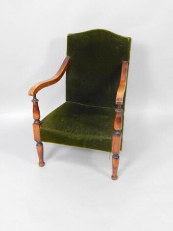 An early 20thC mahogany armchair