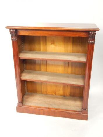 A Victorian mahogany open bookcase