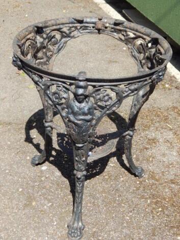 A Victorian cast iron circular table