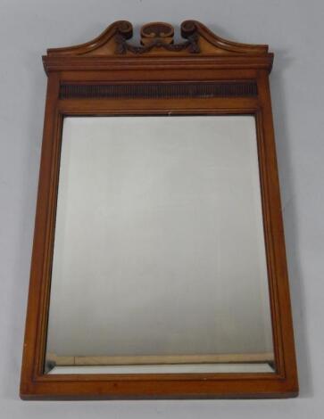 An Edwardian mahogany dressing table mirror