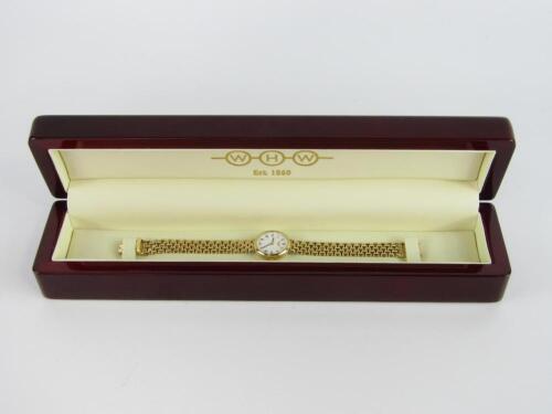 A W H Wilmot 9ct gold cased lady's wristwatch