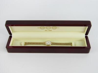 A W H Wilmot 9ct gold cased lady's wristwatch