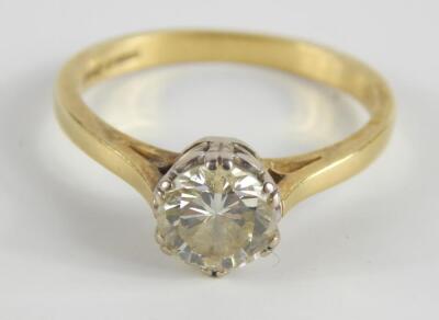 An 18ct gold and diamond solitaire ring