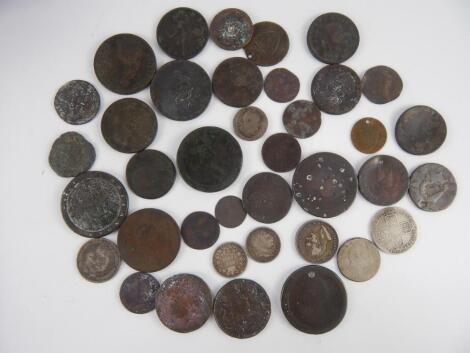 A small collection of George III coinage.