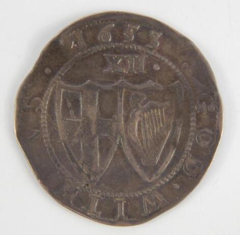 A Commonwealth silver half crown 1653.