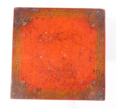 A 19thC red lacquer box - 3