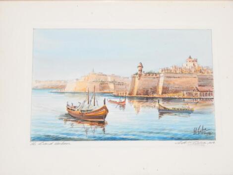 Edwin Galea (20thC). The Grand Harbour