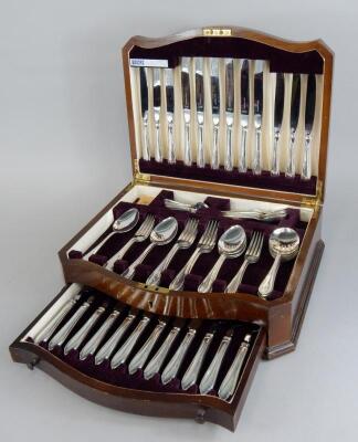 A part silver canteen of cutlery