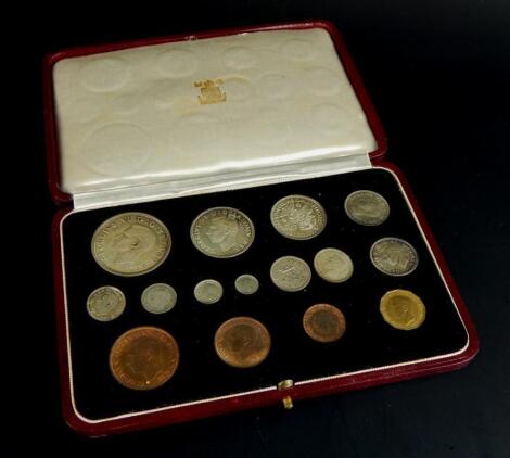 A set of George VI specimen coins for 1937