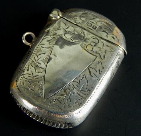 A George V silver vesta case