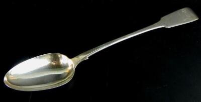 A William IV silver Fiddle pattern basting spoon