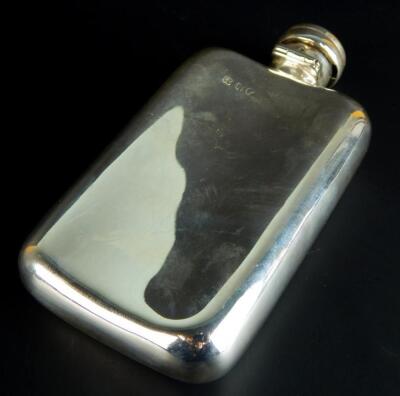 A Victorian silver hip flask