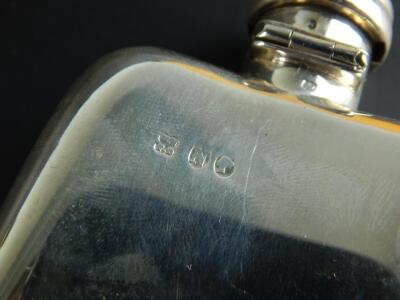 A Victorian silver hip flask - 2