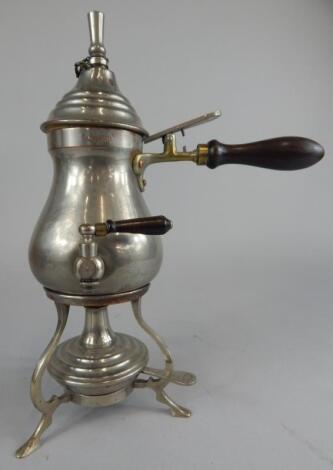 A French silver plated coffee percolator