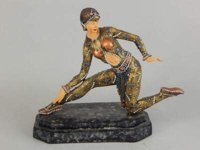 A reproduction Art Deco style figure