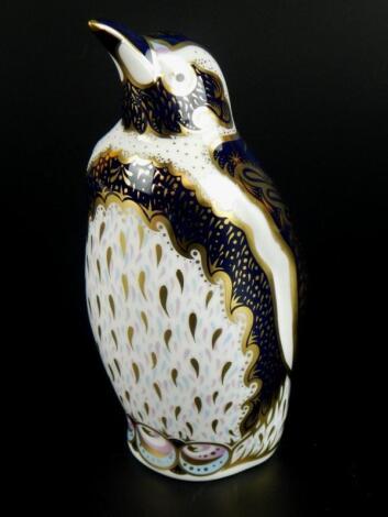 A Royal Crown Derby Galapagos penguin paperweight