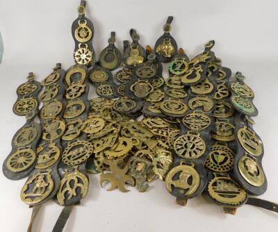 A large quantity of original and some later horse brasses