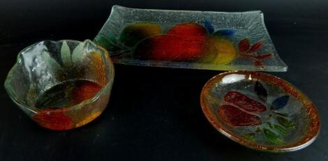 Three items of Israeli Art glass