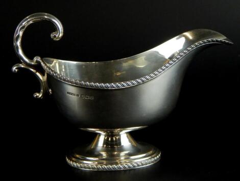 A George V silver sauce boat