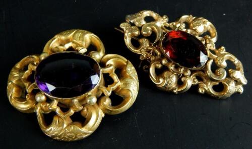 Two 19thC brooches