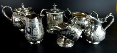 A collection of silver plate