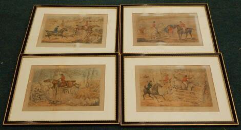 A set of 19thC hunting prints