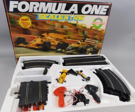 A Scalextric Formula 1 set