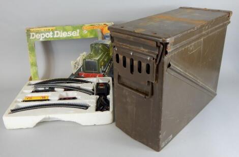 A Hornby Depot Diesel 00 gauge train set