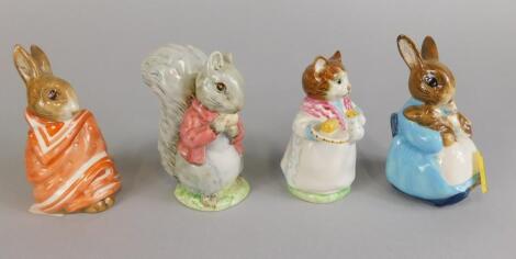 Four Beswick Beatrix Potter figures