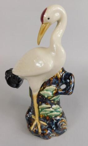 A modern oriental porcelain spill vase