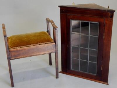 A 19thC mahogany corner cabinet