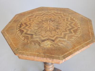 A 19thC walnut and parquetry occasional table - 2