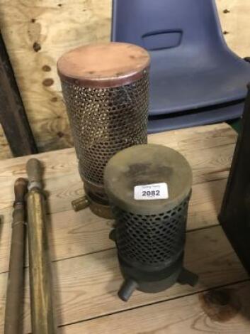 Two brass/copper filters