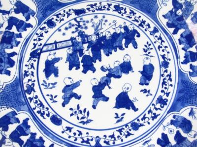 A Chinese blue and white charger - 2