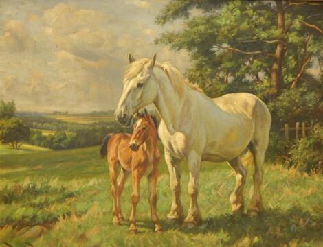 John Wright Barker (1864-1941). Mare and foal
