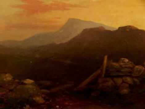 19thC British School. Mountain landscape