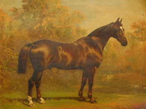 Alfred Corbould (act. 1831-1875). Study of a horse in landscape