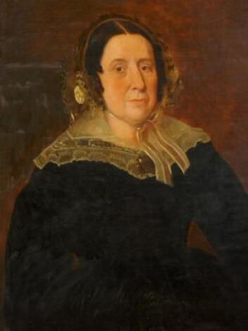 19thC British School. Half length portrait of lady