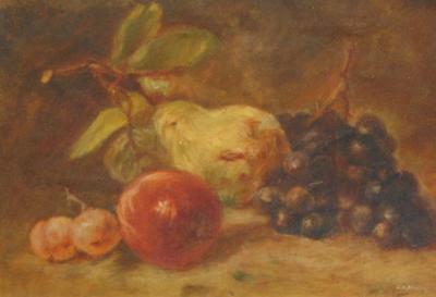 E M Ashley (19th/20thC). Still life with fruit