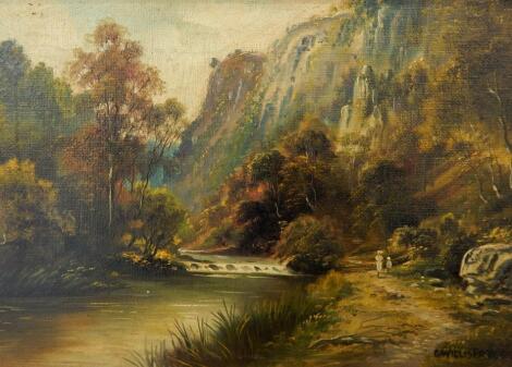 George Willis Pryce (1866-1949). River landscape and mountain river
