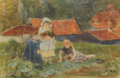 Alice Squire (19th/20thC). Children playing