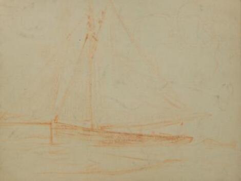 Montague J Dawson (1895-1973) Study of a yacht