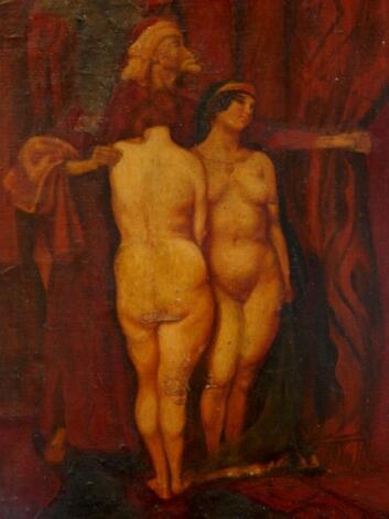 E.B. (19thC). Two nude figures