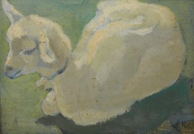 19th/20thC British School. Study of a lamb