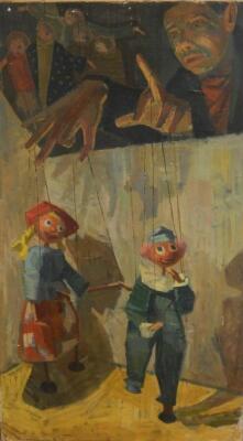 Follower of Ruskin Spear (1911-1990). The Puppeteer